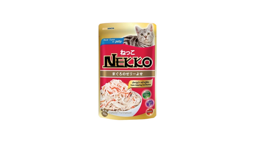Nekko Cat Pouch Tuna Topping Kanikama in Jelly 70g