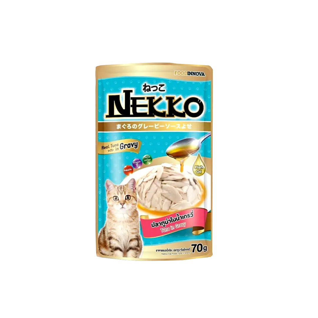 Nekko Adult Pouch Wet Cat Food Tuna In Gravy 70g