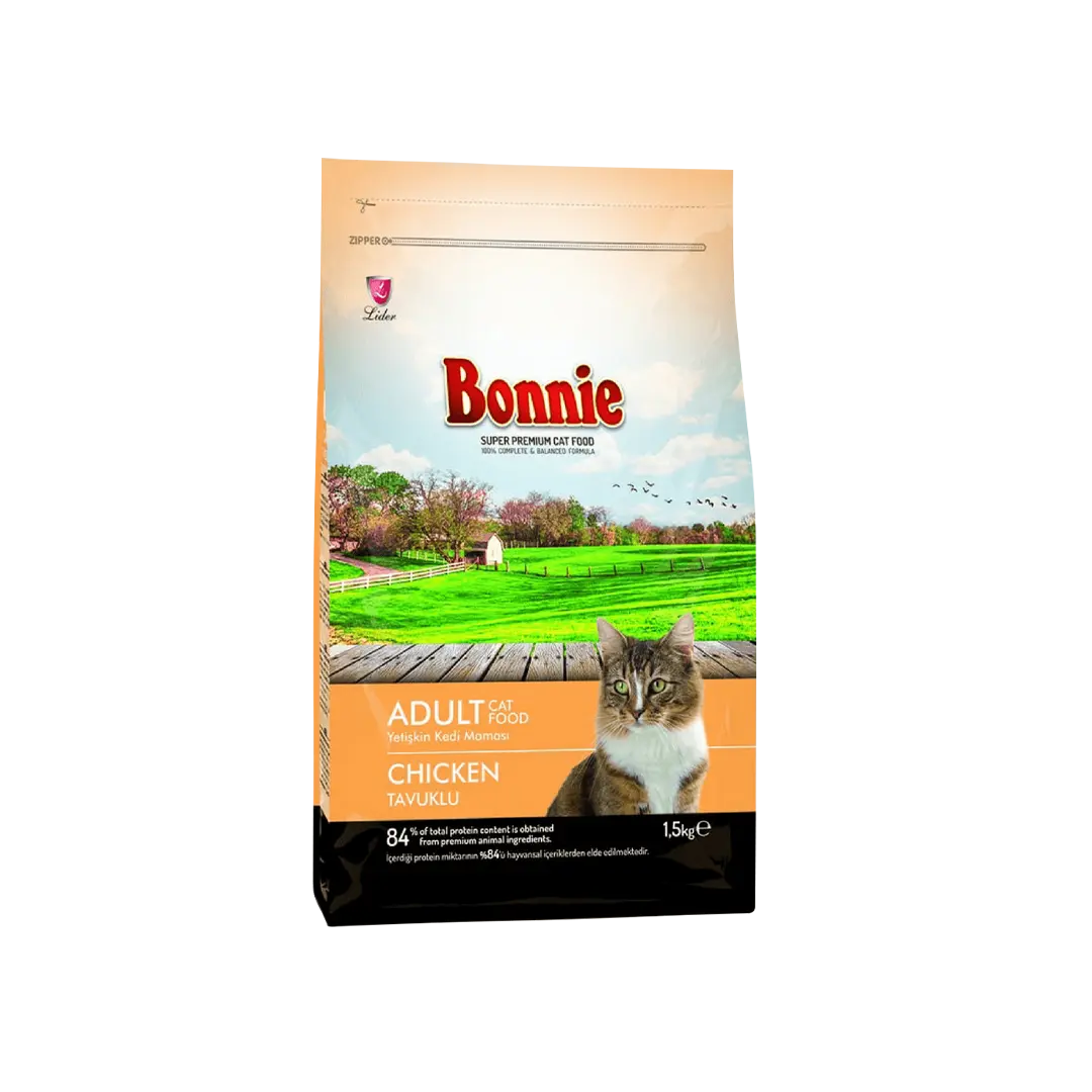 Bonnie Adult Cat Food Chicken 500gm