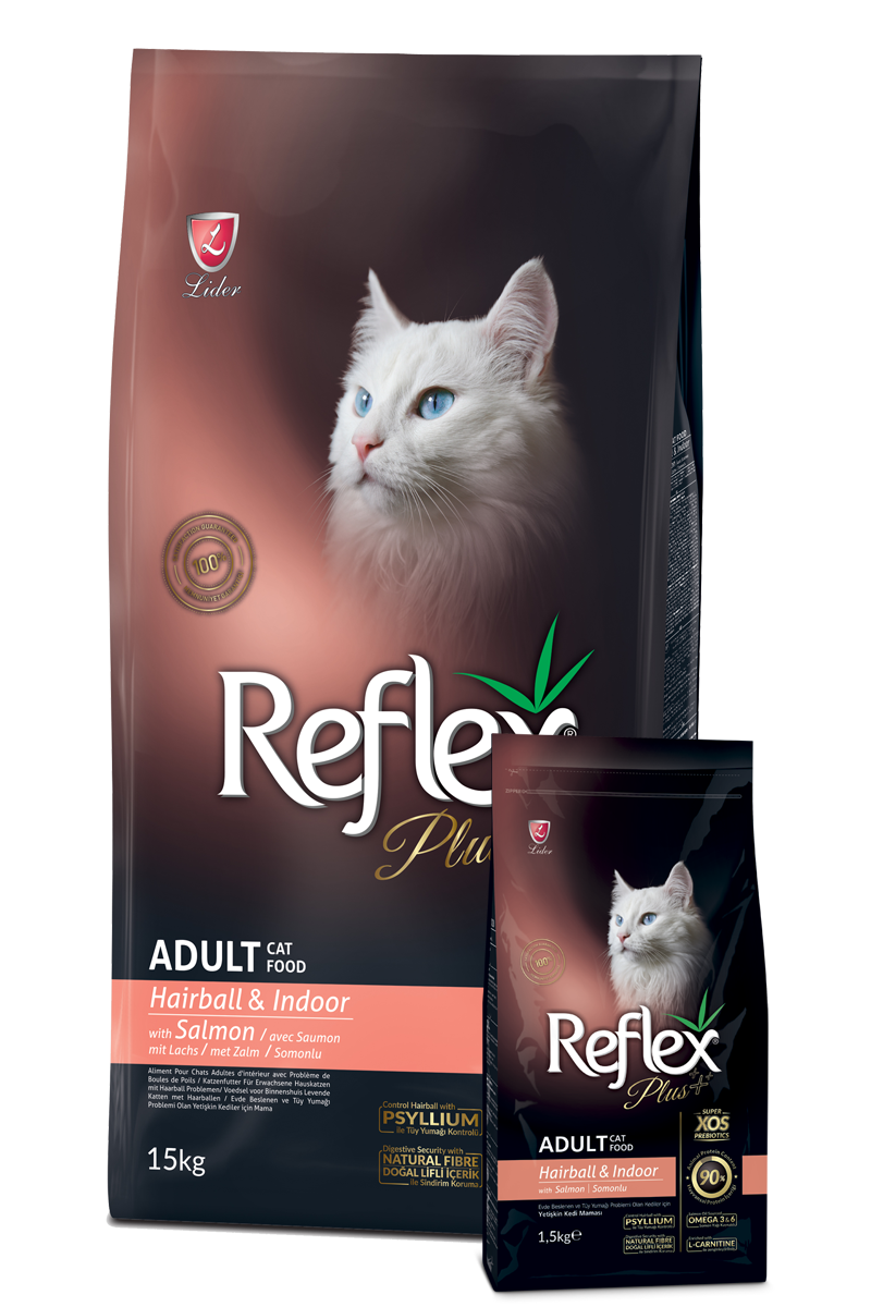 Reflex Plus Anti-Hairball Cat Food with Salmon 1.5kg