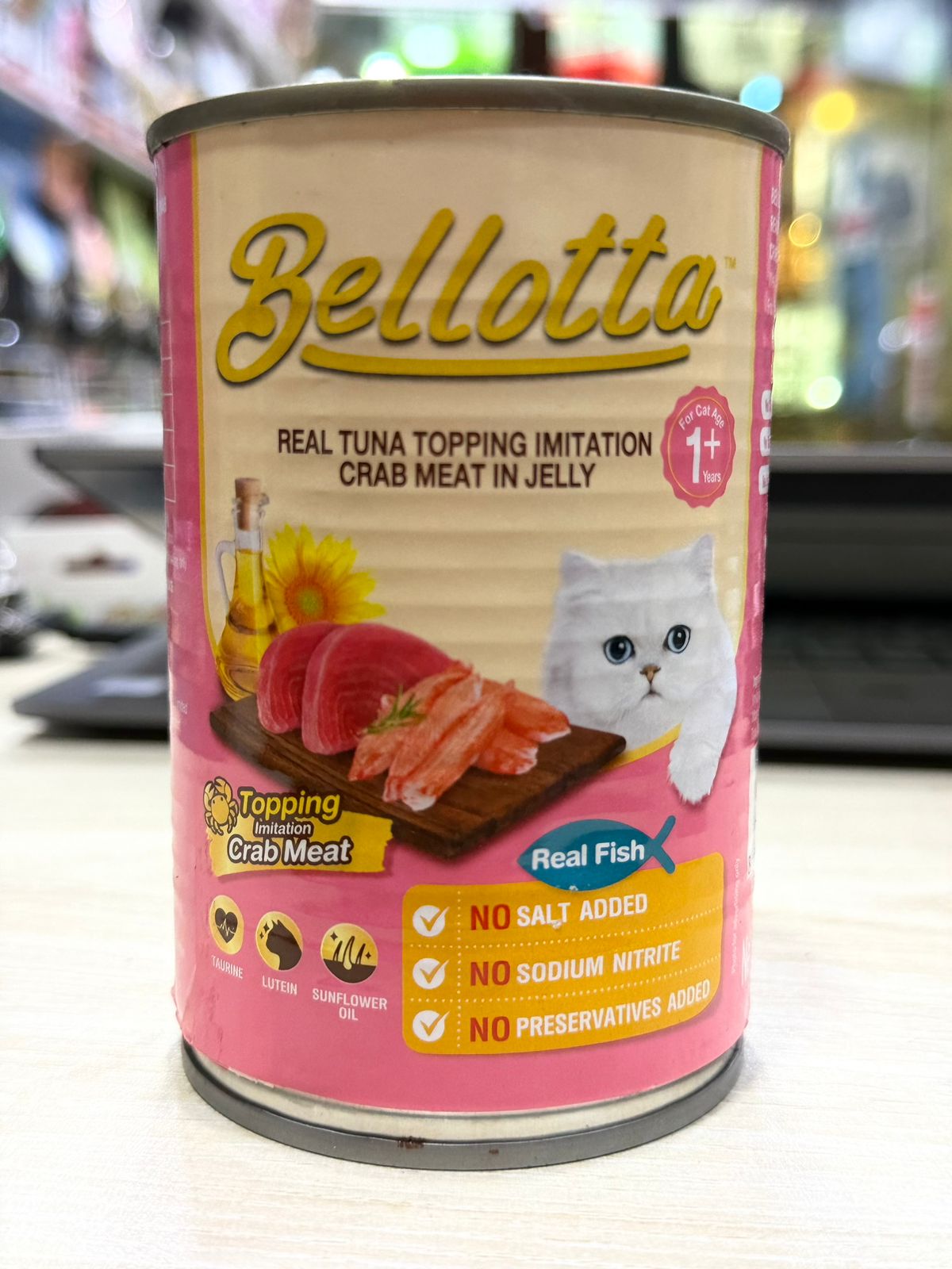 Bellotta Real Tuna Topping with Imitation Crab Meat in Jelly 400gm
