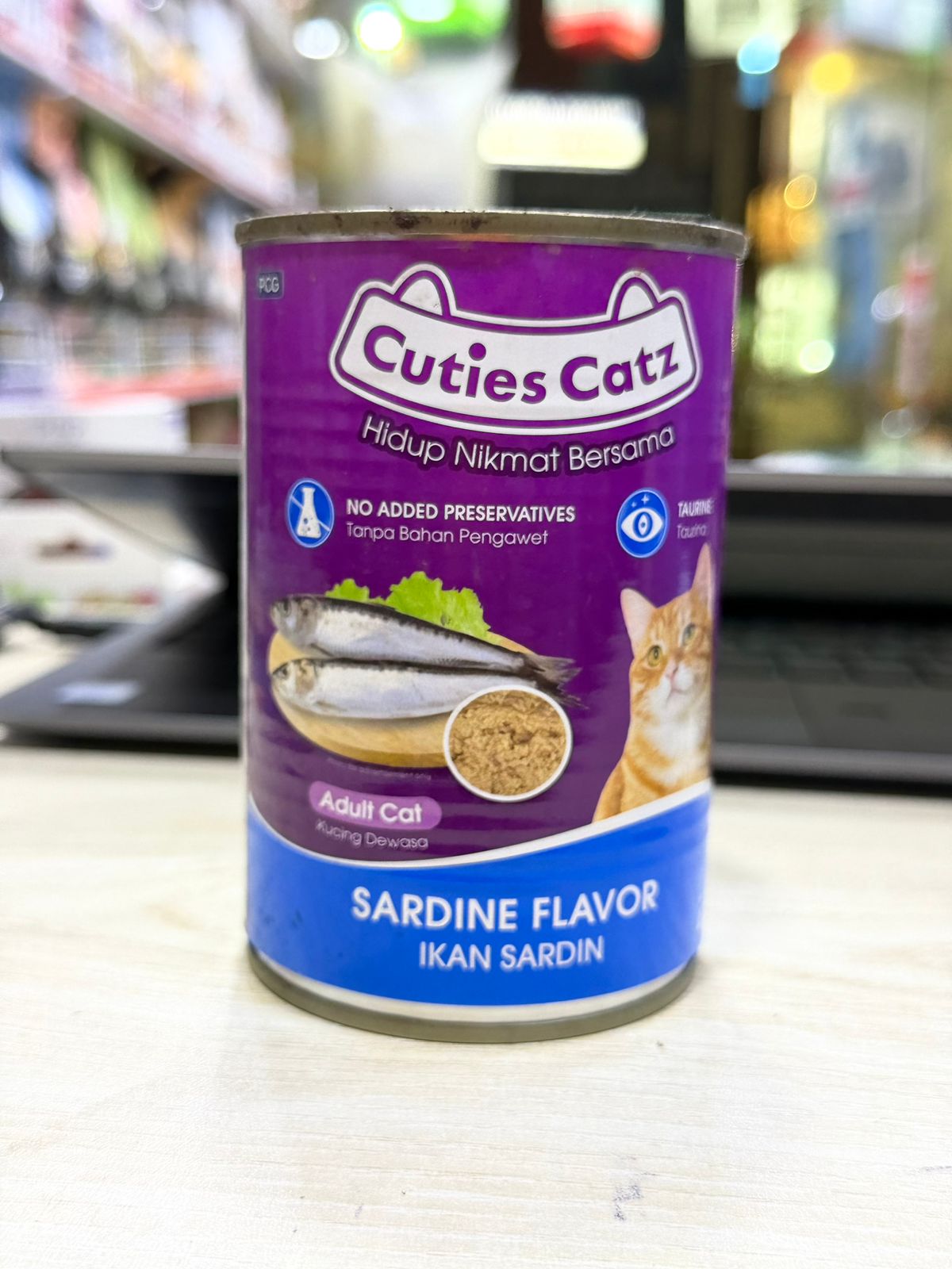 Cuties Catz Sardine Flavor 400gm Can